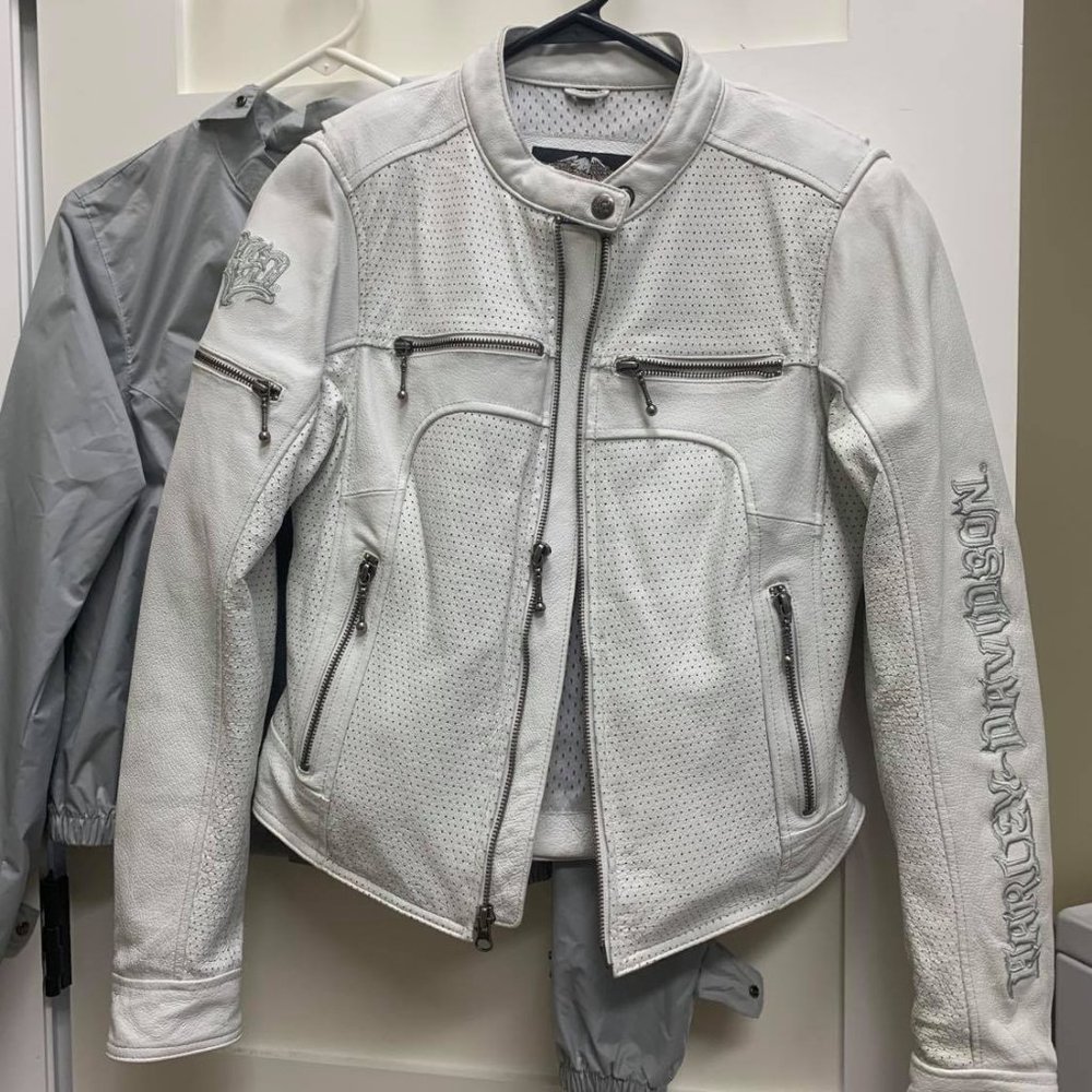 Womens Harley Davidson Wind Crest Leather Jacket With Liner